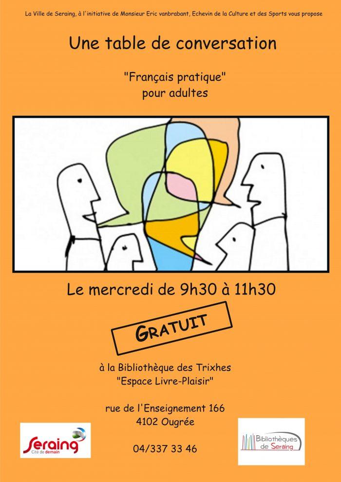tables de conversation seraing apprendre le français