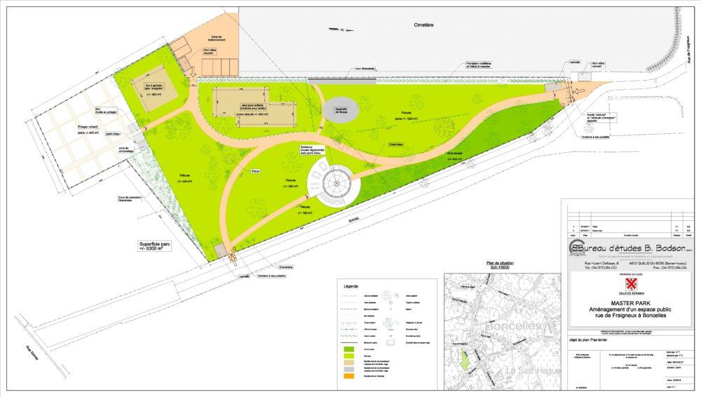 Réalisation travaux dans le parc de Boncelles