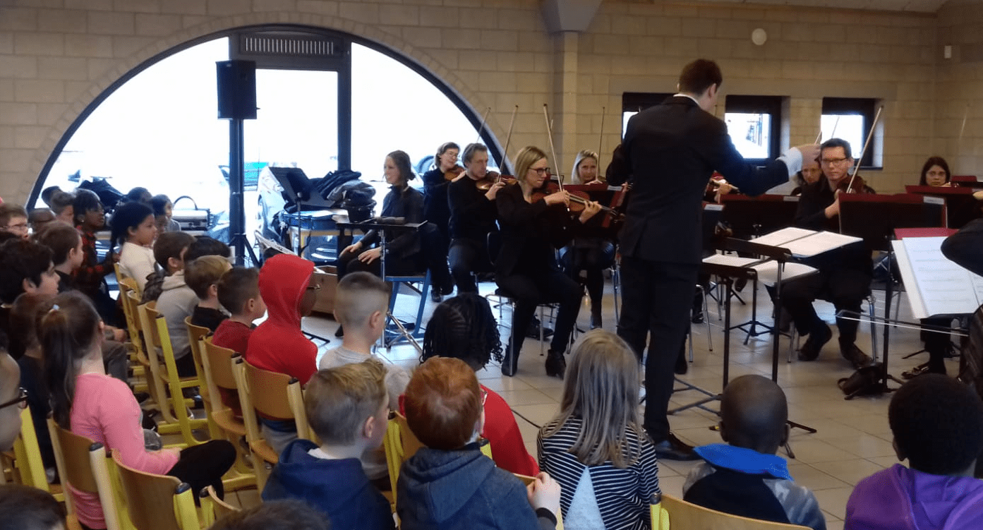 L’orchestre philharmonique de Liège initie les jeunes élèves sérésiens à la musique classique