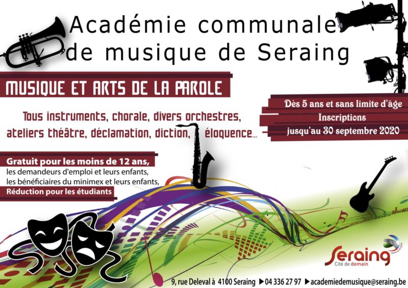 Inscrivez-vous dès maintenant à l’Académie de musique de Seraing