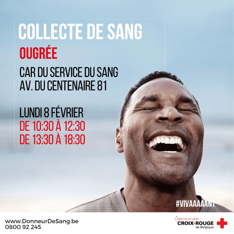 Donnez votre sang les 8, 17 et 18 février à Seraing