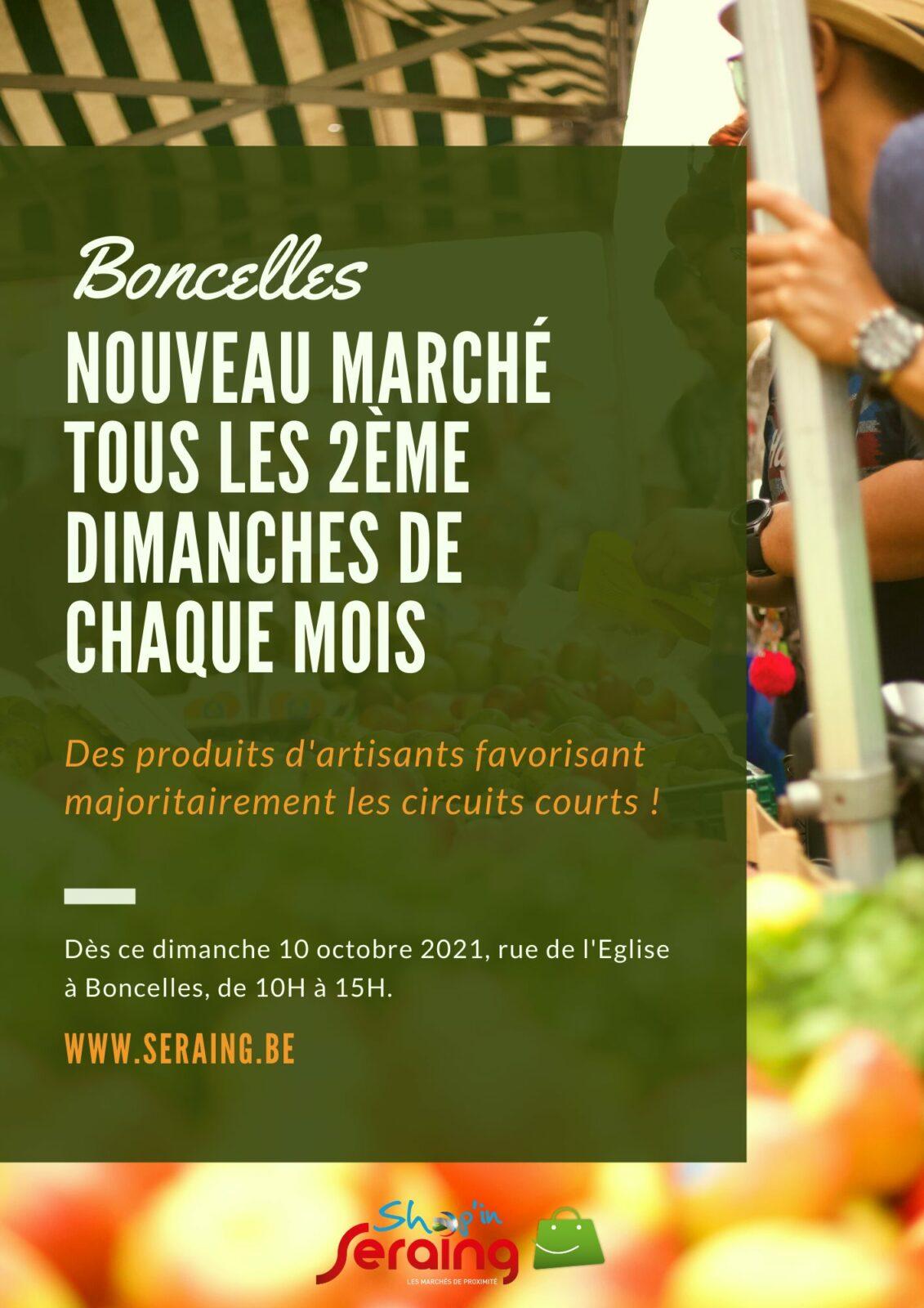 Le marché de Boncelles inauguré le 10 octobre 2021