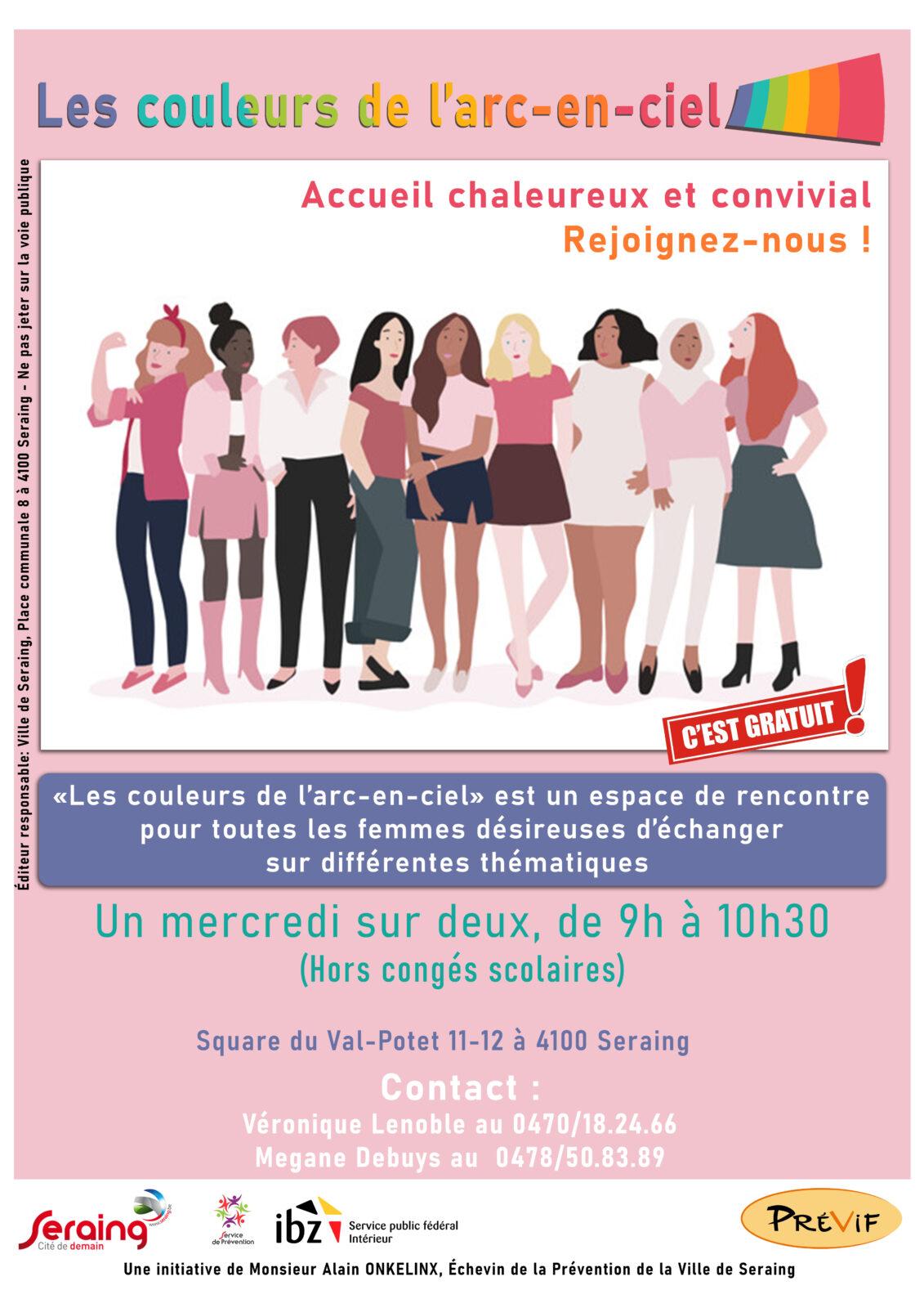 Les couleurs de l’arc-en-ciel ou des ateliers de discussion dédiés aux Femmes