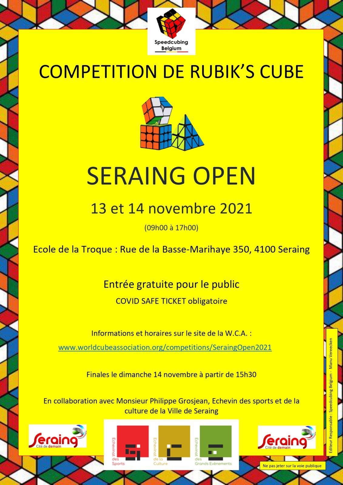 Seraing organise à nouveau une compétition de Rubik’s cube !