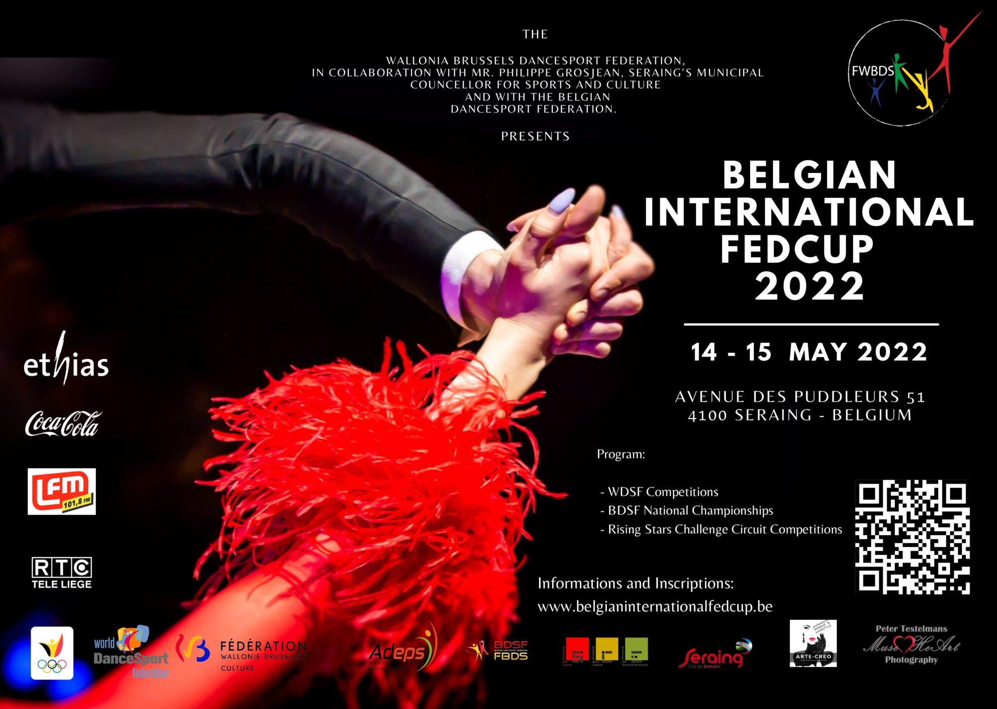 Retour de la « Belgian International Fedcup » et des Championnats de Belgique des danses standards et latines à Seraing!