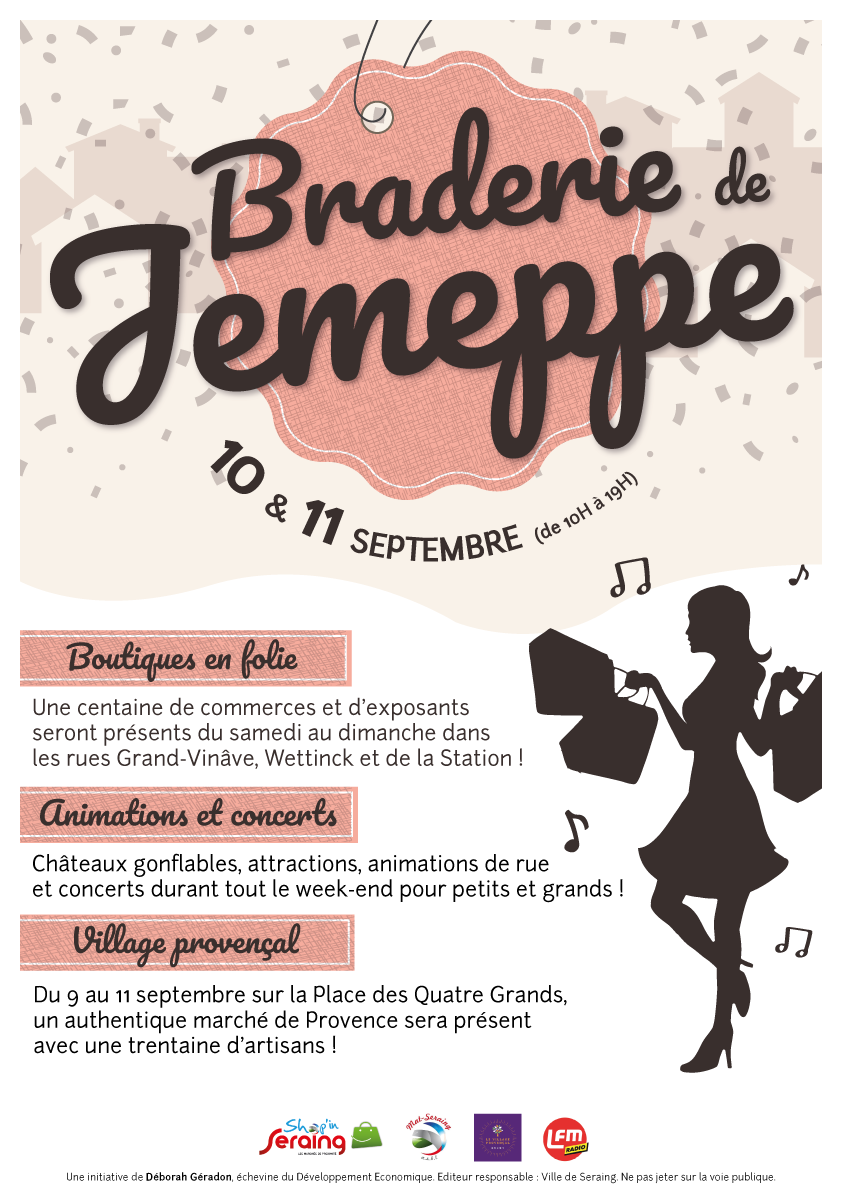 La braderie de Jemeppe fait son grand retour les 10 et 11 septembre !