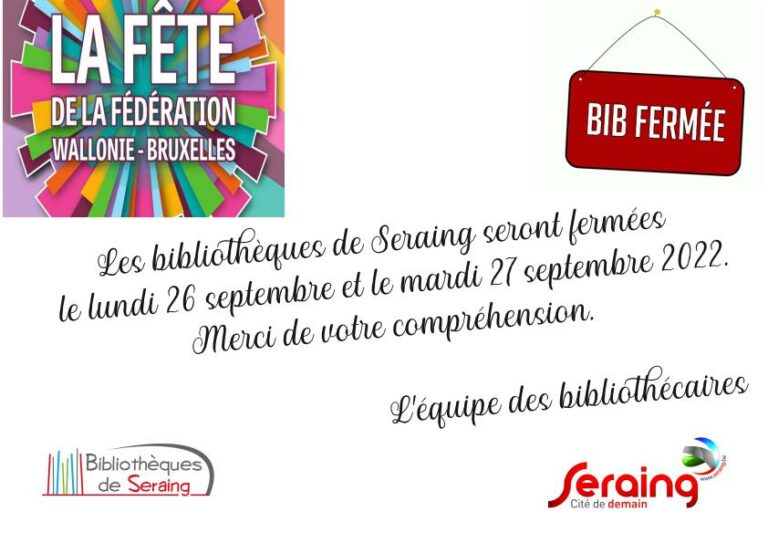 Les bibliothèques fermées les 26 et 27 septembre