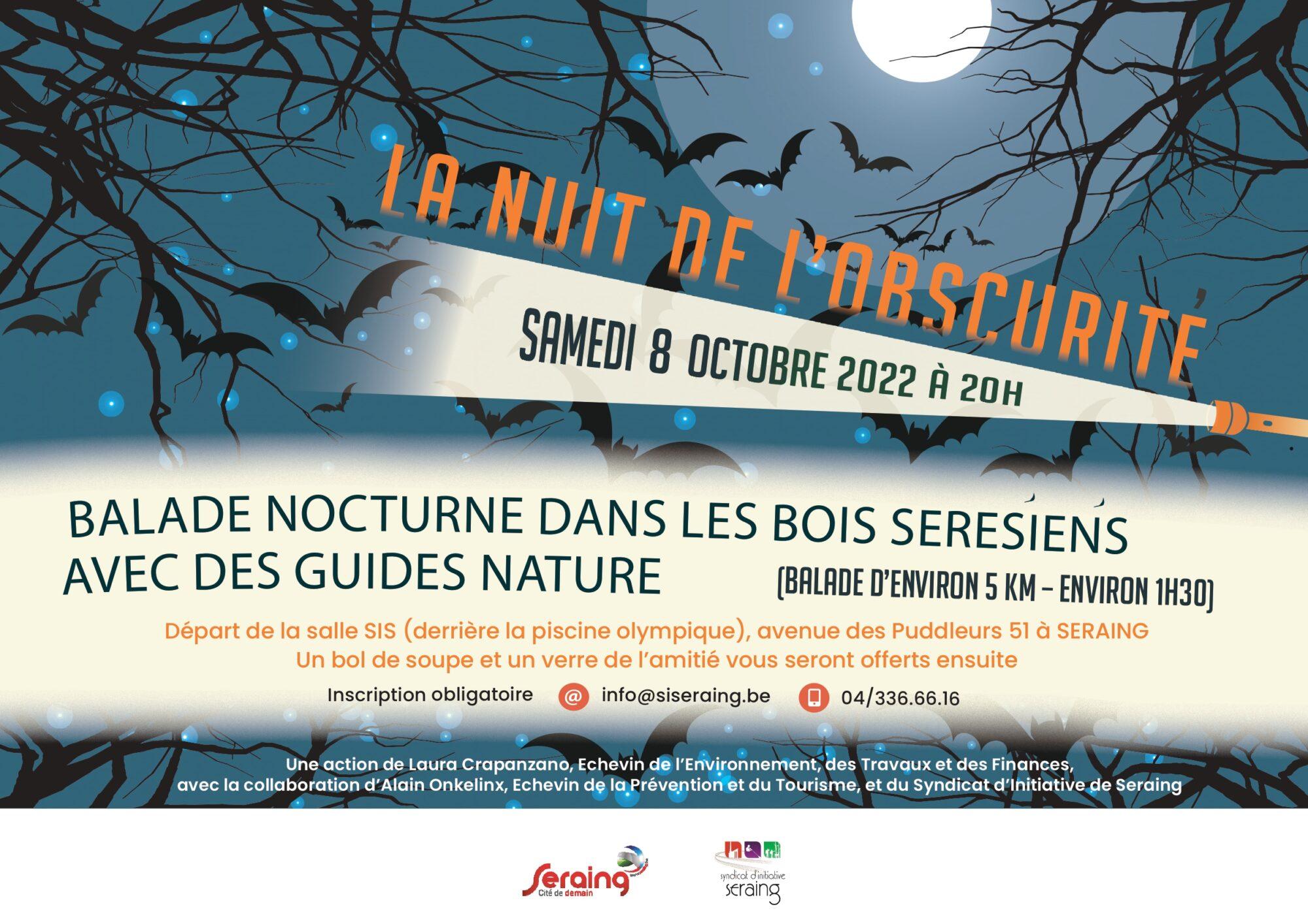 « La nuit de l’obscurité » revient le 8 octobre 2022