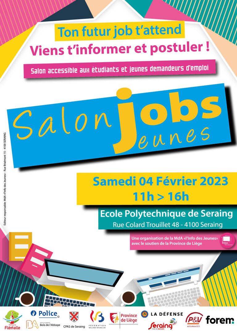 Le salon Jobs Jeunes de Seraing sera de retour le 4 février prochain !