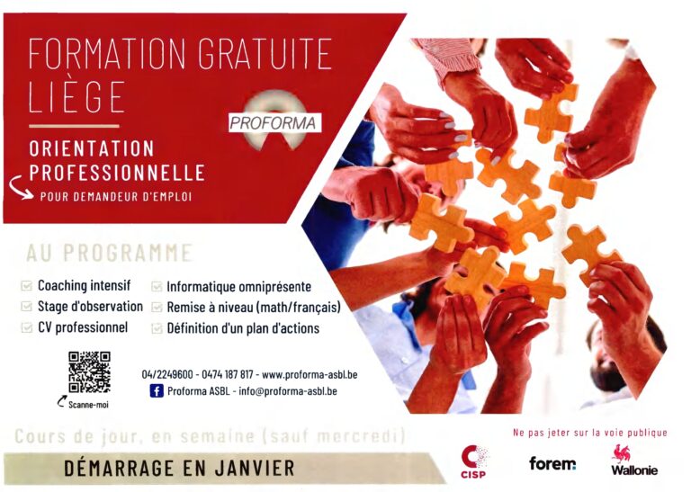 Inscrivez-vous à la formation gratuite pour demandeur d’emploi