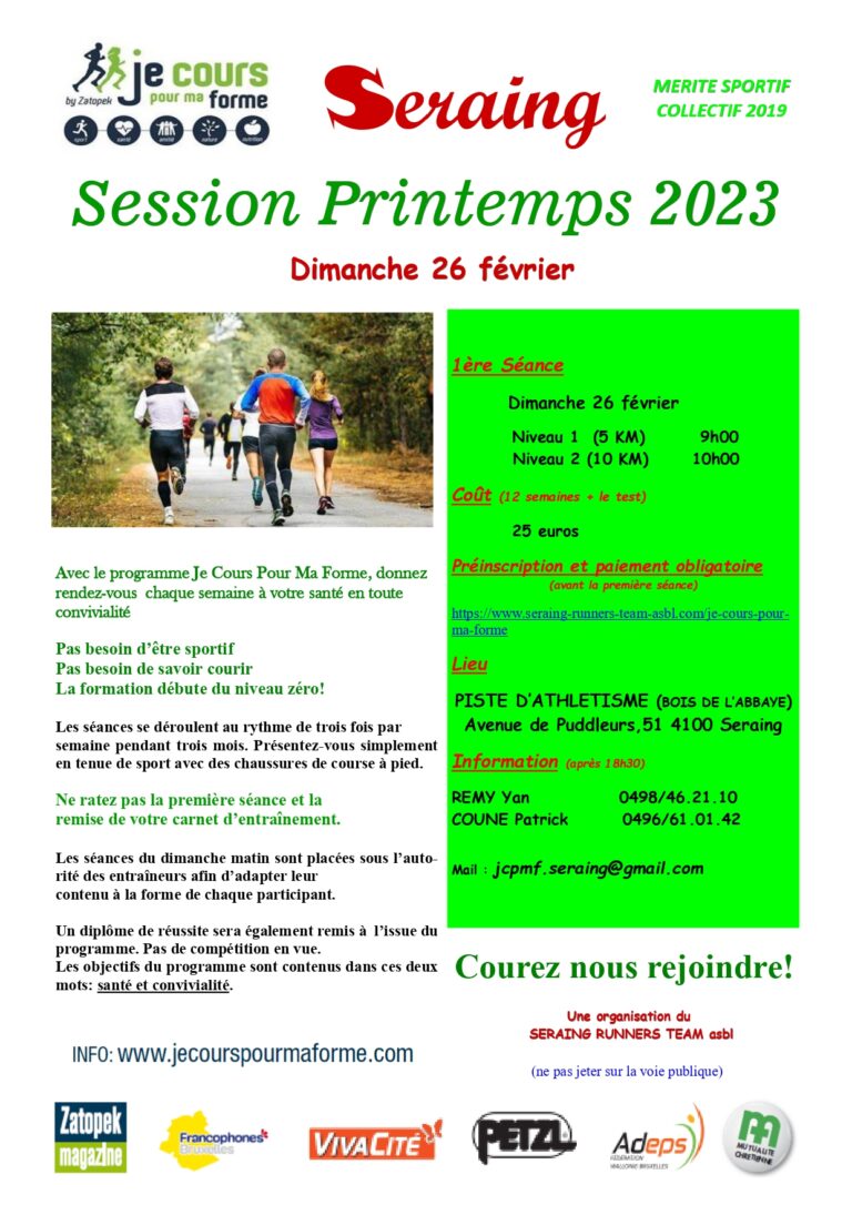 Assistez aux nouvelles sessions de « Je cours pour ma forme »