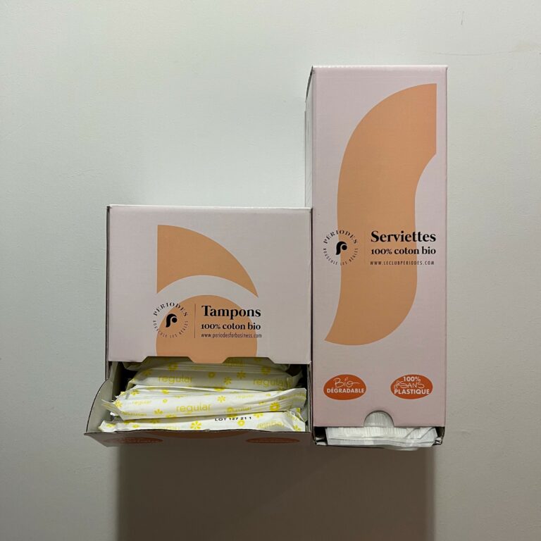 Des serviettes et tampons distribués gratuitement à Seraing