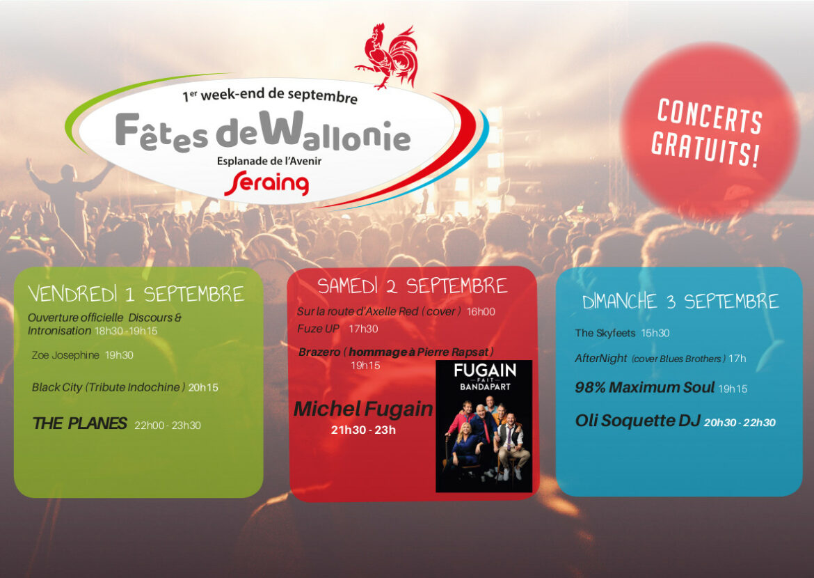 Nouvelle édition des Fêtes de Wallonie: Michel Fugain en tête d’affiche !