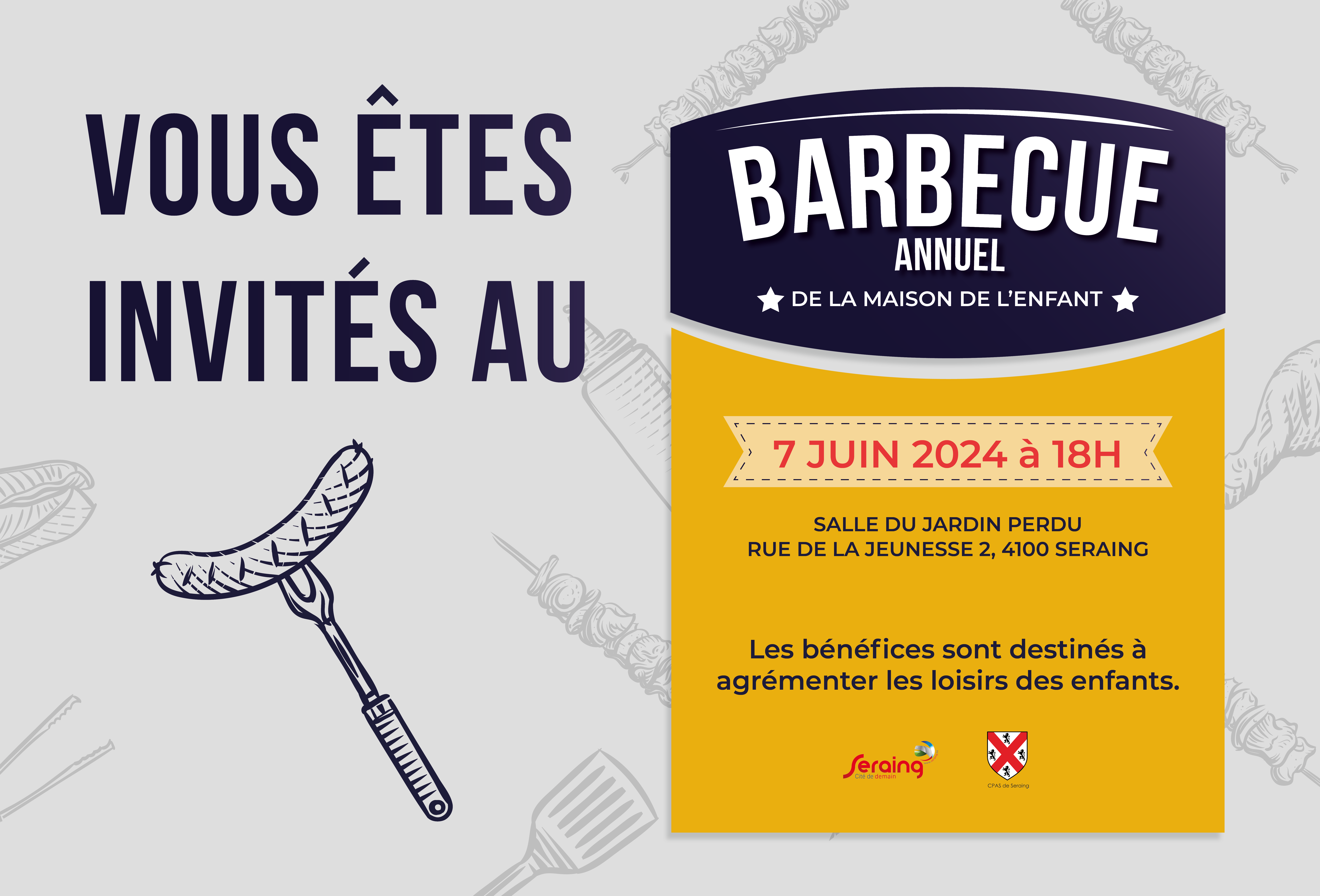 Participez à la nouvelle édition du barbecue de la Maison de l’Enfant!