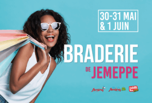 Retrouvez la célèbre Braderie de Jemeppe le week-end du 30 mai !