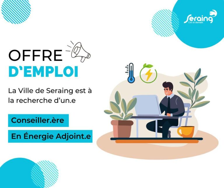 Offre d’emploi : Seraing recherche un conseiller en énergie adjoint (M/F/X)