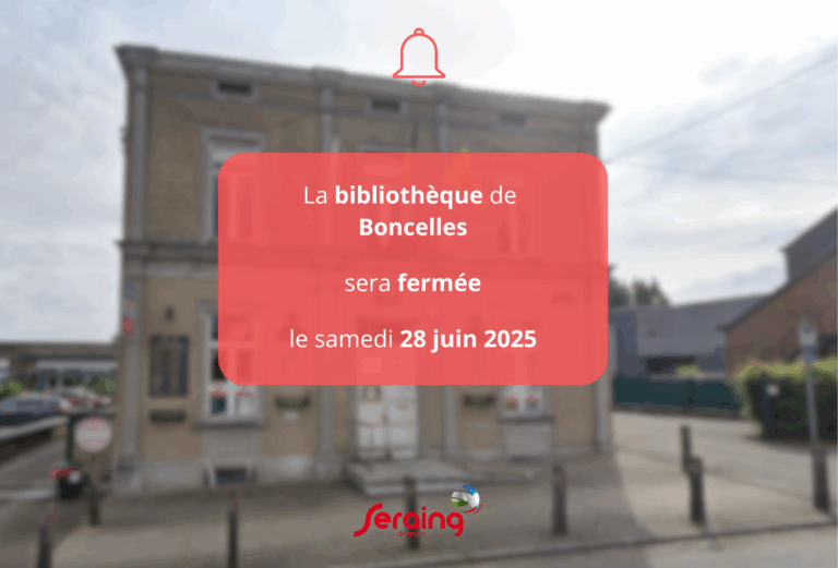 Fermeture de la bibliothèque de Boncelles le 28 juin