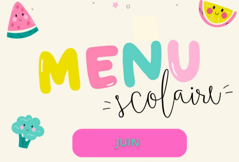 Découvrez le menu scolaire du mois de juin 2025 !