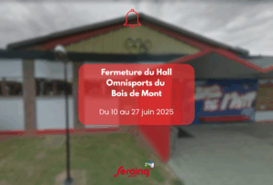 Fermeture du Hall omnisports du Bois de Mont : du 10 au 27 juin