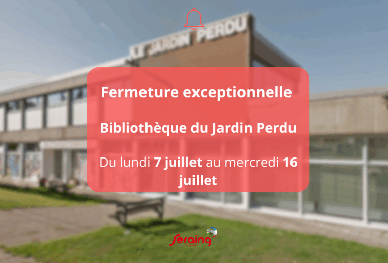 Fermeture temporaire du Jardin Perdu du 7 au 16 juillet