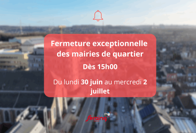 Fermeture des mairies de quartier à 15h du 30 juin au 2 juillet
