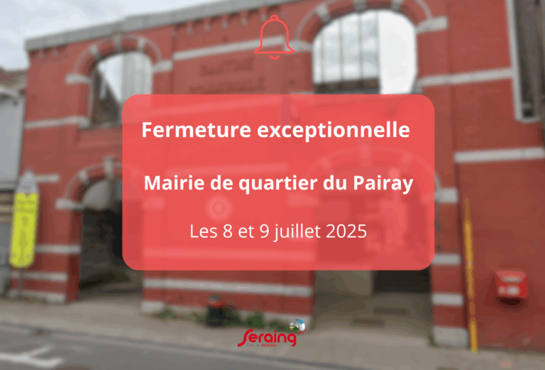 Mairie de quartier du Pairay: fermeture ces 8 et 9 juillet