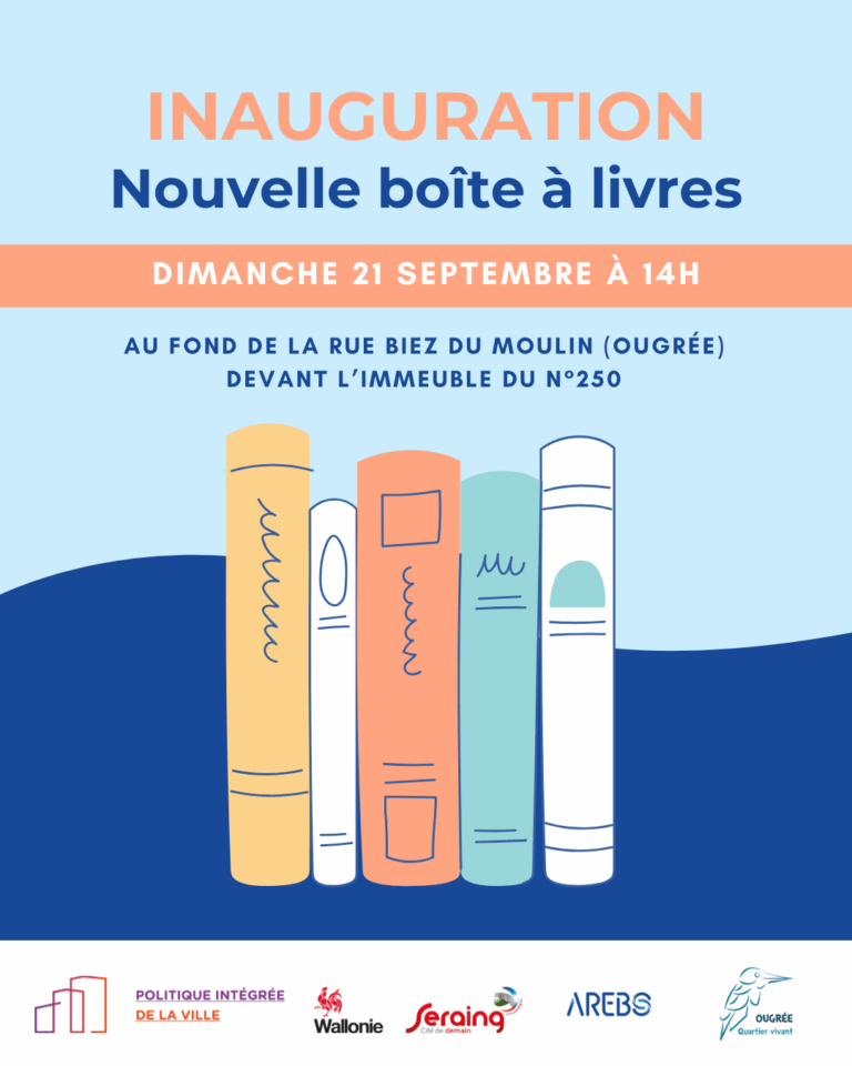 Inauguration d’une nouvelle boite à livres à Ougrée: venez nombreux !