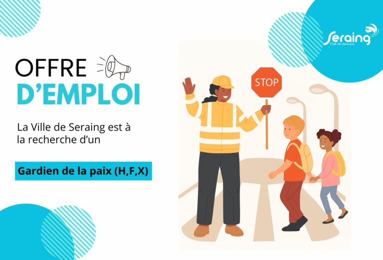 Offre d’emploi : Seraing recherche un gardien de la paix (H/F/X)