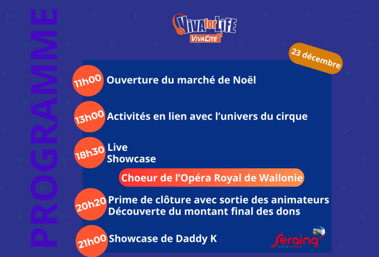 Ne manquez pas le dernier jour de Viva for Life: découvrez le programme