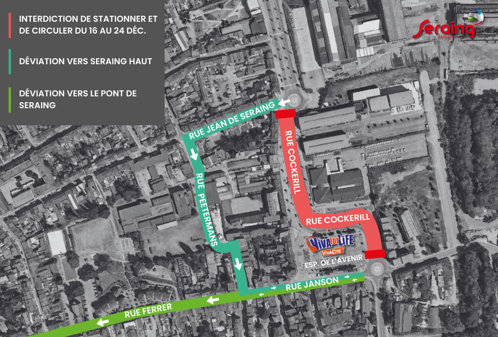 Viva for Life: fermeture temporaire de la rue Cockerill