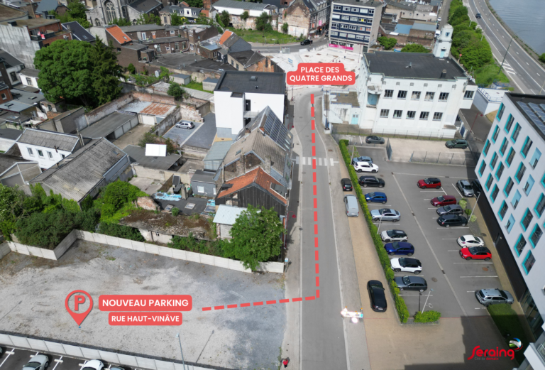Réouverture progressive des stationnements à la place des Quatre Grands