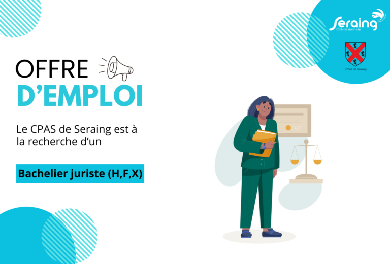 Offre d’emploi: le CPAS recherche un bachelier juriste (H, F, X)