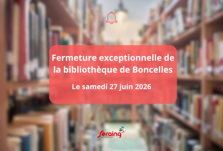Fermeture exceptionnelle de la bibliothèque de Boncelles le 27 juin
