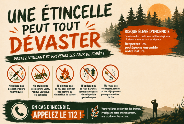Canicule et risque d&rsquo;incendie: adoptez les bons réflexes