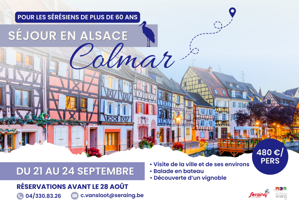 Vous avez 60 ans ou plus ? Partez à la découverte de Colmar !