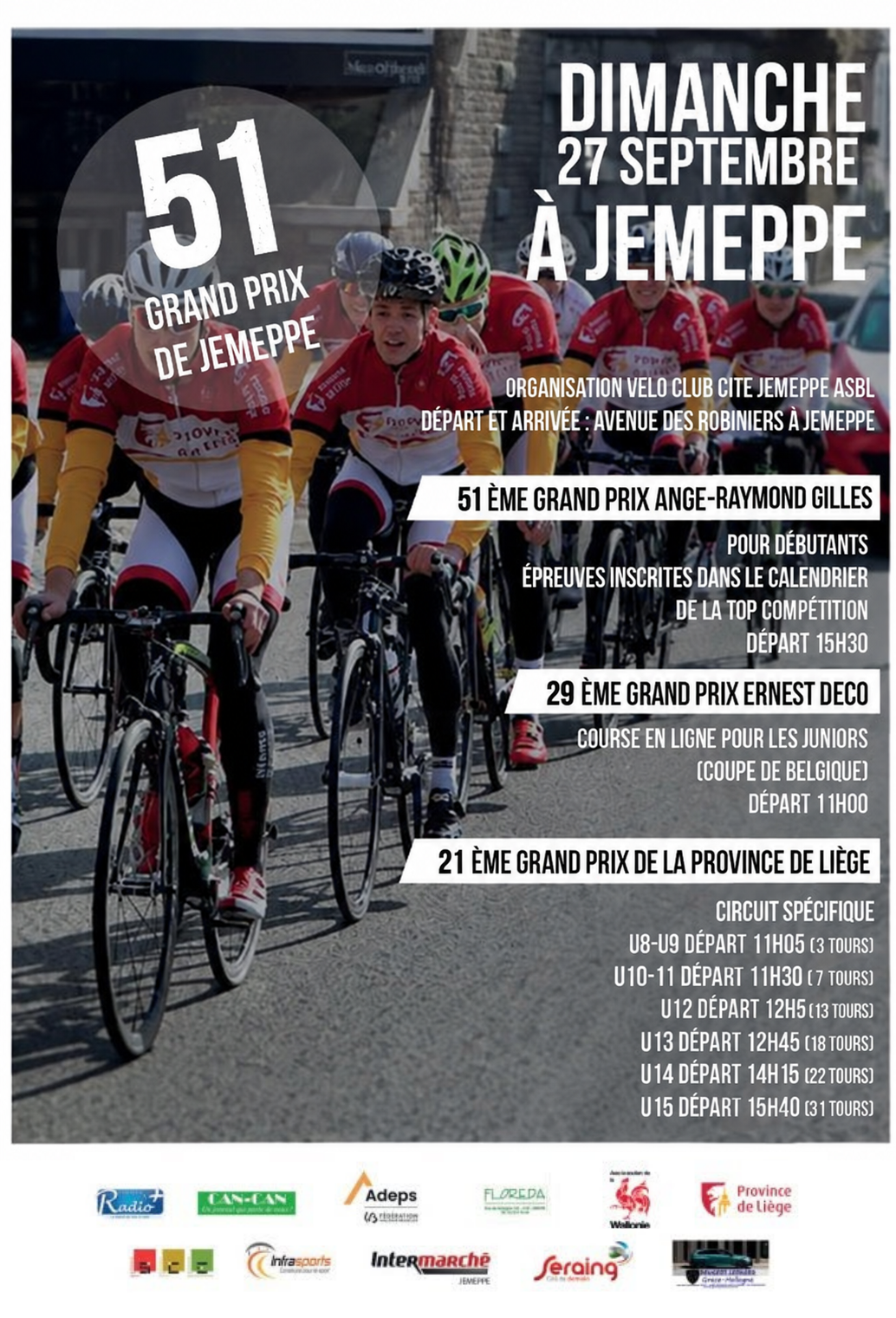 51e Grand Prix de Jemeppe le dimanche 27 septembre