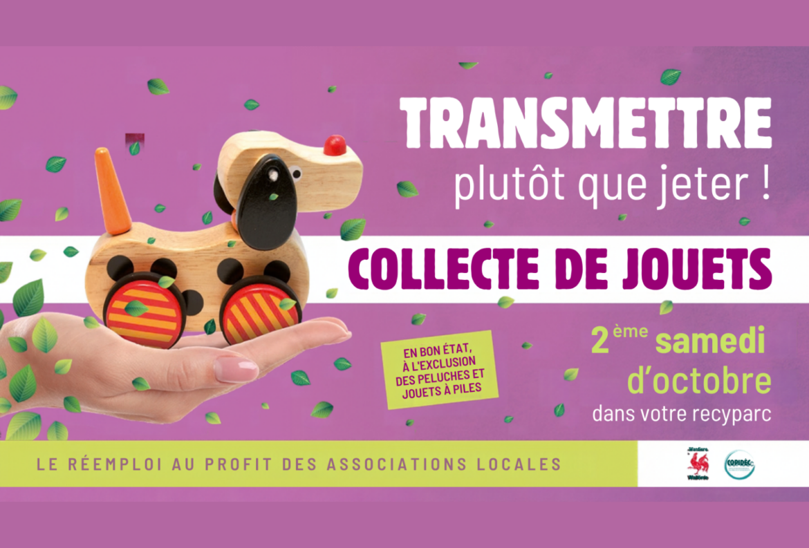 Nouvelle collecte de jouets organisée dans les recyparcs ce 10 octobre !